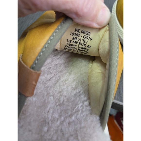 OluKai Mua ILi Mens size 9US‎  42EU Leather Shearling Lined Mules Slippers Shoes main image 4